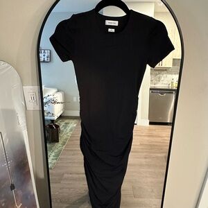 Aritzia Babaton Ruched Black Dress